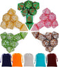 CiaraQ Polyhedral Dice Set, 5 Colors with 5 Decorative Pouches, 7 Pieces per Set, Fantasy RPG Gaming Dice/DND Dice/Role Playing Dice, Easter Themed