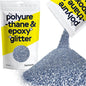 Hemway Polyurethane & Epoxy Glitter Metallic Crystal Flake Additive for Flooring, Jewellery Making, Tumblers and Resin 100g / 3.5oz - Ultrafine (1/128" 0.008" 0.2mm) - Azure Blue