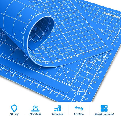 DIYSELF Cutting Mat: 12in18in, Self Healing, Double-Sided, Rotating - Ideal for Crafts, Sewing, Quilting