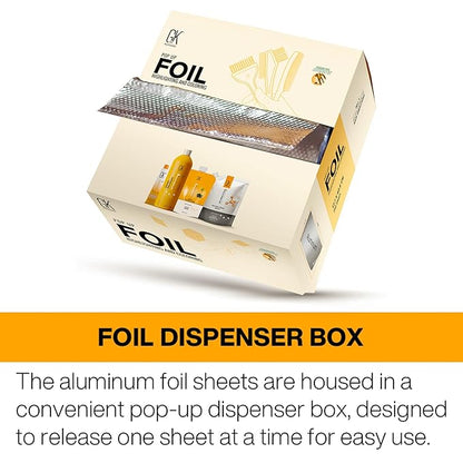 GK Hair Pop-up Foil with Box of 250 Sheets for Hairs Coloring – Premium Silver Aluminum Foil for Hair Highlighting, Coloring, and Dyeing