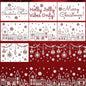 Christmas Stencils for Window Glass Large Christmas Stencils for Crafts Reusable Xmas Village House Holiday Stencil for Painting on Wood Wall Fabrics Decor