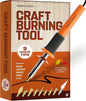 Craft Culture Wood Burning Tool Pen - Craft Burning Tools for Adults & Teens - Wood Burner Kit, Engraver, Carver, Pyrography, Woodburning - Includes 9 Premium Tips - Adjustable Temperature Control