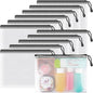 Umriox Small Zipper Pouch, 9.5x7.1 in (Black, 12 Packs), Mesh Bags with Zipper for Office Supplies Travel Accessories