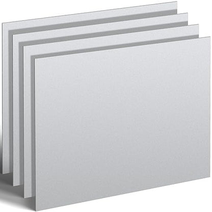 Hicarer 4 Pcs Mild Steel Sheet Cold Rolled 18 Gauge Metal Plate Weldable Metal Sheets for Professional Industrial DIY Use, Clean Surface Easy to Weld (9" X 12")