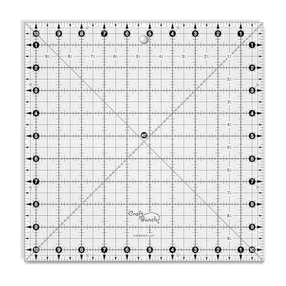 Non-Slip Square Quilt Template Ruler (10.5" x 10.5")