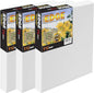 Creative Mark The Edge Deluxe Cotton 1-1/2" Deep Stretched Canvas for Painting, 30x30 Pack of 3, 14oz. Primed Weight, Universal Archival Priming, Medium Tooth, Hand-Stretched Canvas for Painters