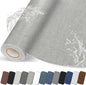 Fabric Repair Patches, 17X79 inch Linen Self-Adhesive Fabric Repair Tape, Strong Sticky Linen Patch for Sofas, Tote Bags, Clothing, Car Seats, Furniture（Medium Grey, 17X79 inch）