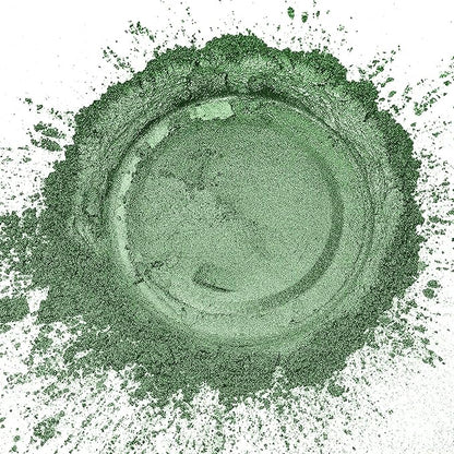 Dark Green Mica Powder for Epoxy Resin，Natural Shimmer Mica Powder Used for Coloring Resin Artwork, car Spray Paint, Candles, soap, Eye Shadow, Lip Gloss, Nail Polish(50g/1.7oz)