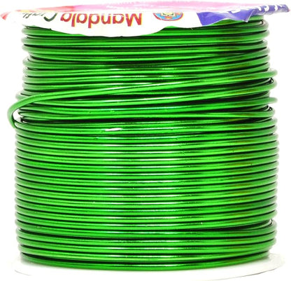Mandala Crafts 16 Gauge Anodized Aluminum Craft Wire for Jewelry Making – 390 FT Colored Flexible Silver Copper True Blue Black Red Kelly Green Wire - Bendable for Bonsai Armature Crafting Sculpting