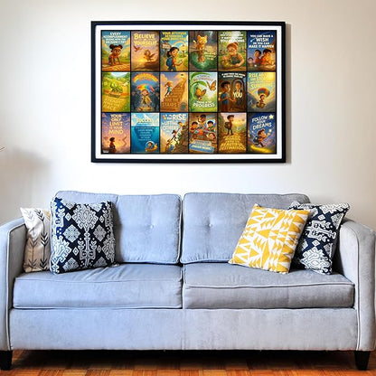 Think2Master Motivational & Inspirational Collage 500 Pieces Large Format Jigsaw Puzzle: Kids 12+, Teens, Adults & Families. Fosters Growth Mindset - Vibrant Wall Art. Great Gift. Size: 26.8” X 18.9”