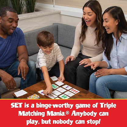 SET Enterprises SET - The Family Card Game of Visual Perception - Race to Find The Matches, For Ages 8+,81 Cards, Rules included