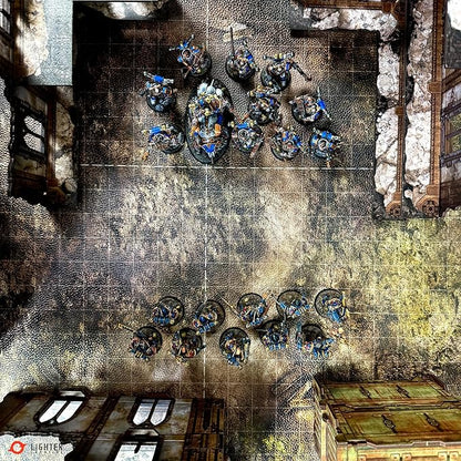 44'' x 60'' Battle Mat Gridded War-Gaming Mat for WHAoS - Made of Synthetic Leather, 1.1mm Thickness (Blighted Gloommoor)