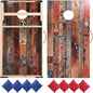 Solid Wood Vintage Cornhole Game Set, Two 4'x2'Cornhole Boards, 8 Cornhole Bags for Indoor and Outdoor Toss Games Competitions, Tournaments
