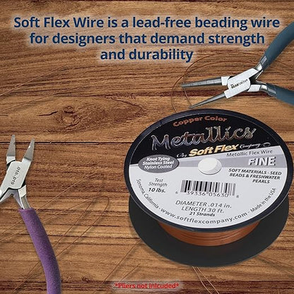 Soft Flex 21 Strand Beading Wire - Fine 0.14 Diameter - 30 Feet Design Wire