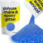 Hemway Polyurethane & Epoxy Resin Glitter 100g / 3.5oz Metallic Crystal Flake Additive for Flooring Jewelry Tumblers Glass Pigment - Microfine (1/256" 0.004" 0.1mm) - Sapphire Blue