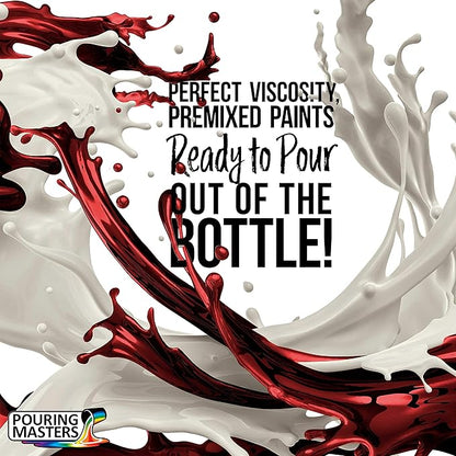 POURING MASTERS Crimson Red Acrylic Ready to Pour Pouring Paint - Premium 64-Ounce Pre-Mixed Water-Based - for Canvas, Wood, Paper, Crafts, Tile, Rocks and More