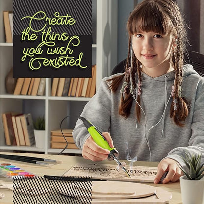 Craft Culture Beginners Wood Burning Kit for Kids and Teenage Boys & Girls Gifts for Boy or Girl Craft Projects Birthday Gift Idea for Older Children Teen Woodburning DIY Hobby Kits Art Activities