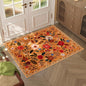 Rugcomf Door Mat Indoor Entrance 2x3 Rug Machine Washable Boho Floral Small Area Rug Non-Slip Low Pile Throw Rugs for Entryway, Kitchen, Front Door Indoor Entrance, Entry, Kids Room (Yellow)