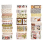 Vintage Washi Tape Set - 24 Rolls Arts Adhesive Tapes Assorted Retro Decorative Masking Tape Sets for Craft, Kids, Scrapbook, DIY, Gift Wrapping (4-Nature Journal)