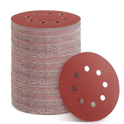 150pcs 600 Grit Sanding Discs, 5-Inch 8-Hole Sandpaper, for Woodworking or Automotive