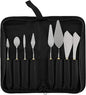 Creative Mark Stainless Steel Palette Knife Painting Tools - Paint Palette with Wooden Handle - Variety of Shapes and Sizes - Set of 8 w/Case, Set