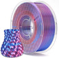 ELEGOO Silk PLA Filament 1.75mm Magenta Blue 1KG, Shiny Multi Color 3D Printer Filament Dimensional Accuracy +/- 0.05mm, 1kg Spool(2.2lbs) Fits for Most FDM 3D Printers