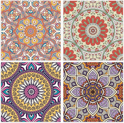 24 Sheets 12 Designs Scrapbook Paper Pad,6"×6” Single-Sided Decopodge Craft Cardstock Paper,Scrapbooking DIY Decorative Background Cardmaking Supplies.Datura
