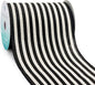 CT CRAFT LLC Striped Canvas Cotton Ribbon 6" x 10 Yards Ivory/Black Stripes for Thanksgiving Christmas Home Décor Gift Wrapping Outdoor Tree Topper Bow Wreath