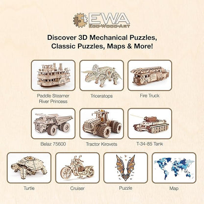 EWA Home Décor – Kois Small 80 Pieces – Wooden Jigsaw Puzzle for Adults – Perfect for Artistic Home Decoration and Mindful Relaxation