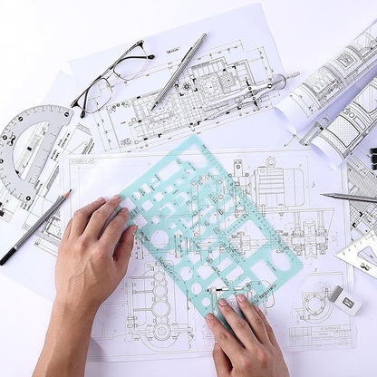 Mr. Pen- House Plan, 3 Pack, Green, Interior Design and Furniture Templates, Drafting Tools and Ruler Shapes for Architecture, Drafting Tools, Architecture Supplies, Drafting Templates