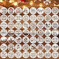 Small Christmas Stencils for Painting on Wood 3inch Christmas Stencils for Crafts Reusable Holiday Stencil Templates for Wood Slice Tier Tray Christmas Tree Decor