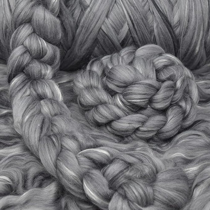 Merino Silk Luxe Tonal Designer Blend. Superfine Merino, Mulberry Silk, Tussah Silk. Top Roving for Spinning or Felting. Stardust 1oz