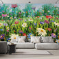 wall26 Wall Sticker/Wall Mural Wildflower Abstract, Not Peel and Stick, Non-Woven Wallpaper Decorative for Bedroom, Living Room,Office - 132x120 inches