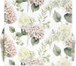 100 Pcs Hydrangea Scatter Floral Cocktail Beverage Napkins Hydrangeas Flowers Disposable Paper Dessert Napkin for Spring Summer Birthday Party Supplies