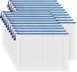 AUSTARK 20 Pcs Zipper File Bags, Plastic Mesh Pouch, Board Game Storage Bag, Waterproof Bags for Office School (B4 Size 15''x11'', White and Blue)