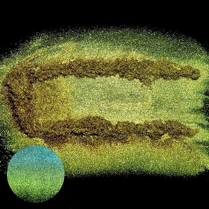 Matio Chameleon Mica Powder, 1.06oz/ 30g Forest Magic Chrome Powder, Pearlescent Effect Color Shift Pigment for Resin Craft, Soap Candle Dye, Nail Art, Makeup, Bath Bomb, Paint, Slime Pigment