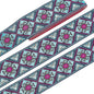 PH PandaHall 2 Inch Embroidered Woven Ribbon, 7 Yards Vintage Jacquard Ribbon Boho Flowers Straps Fabric Trim for Bohemian Persian Clothes Bag Holiday Christmas Decor Gift Wrap Decor