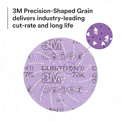 3M Xtract Cubitron II Hookit Clean Sanding Film Disc 775L, 120+, 5 in, Pack of 50 Hook and Loop Sanding Discs for Paint Preparation and Removal, General Sanding, Refining, Blending, and Featheredge