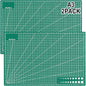 2 PCS Self Healing Cutting Mat 12" x 18": Sewing Rotary Cutting Mat for Crafts and Fabric Sewing Scrapbooking Quilting and Precision Cutting (2, Green)