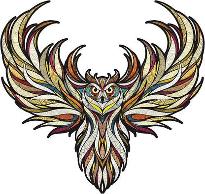 EWA Home Décor – Owl Small 70 Pieces – Wooden Jigsaw Puzzle for Adults – Perfect for Artistic Home Decoration and Mindful Relaxation