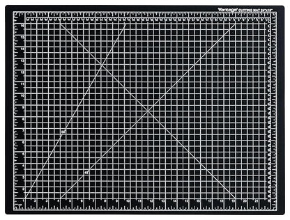 Dahle Vantage 10672 Premium Self-Healing Cutting Mat, 18"x24", 1/2" Grid, 5 Layers for Max Healing, Perfect for Crafts & Sewing, Black