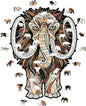 Mastodon S Wooden Puzzle for Adults - A 80-Piece Prehistoric Giant Ready to Adorn Your Living Space with Its Majestic Presence