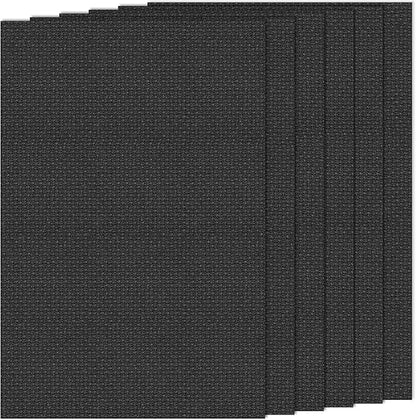 6 PCS Cross Stitch Aida Fabric 14 Count, 18 by 12 Inch, Classic Reserve Cross Stitch Aida Cloth for Home DIY Embroidery Decoration, Black