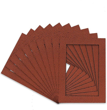 Pack of 25 Acid Free 11x14 Mats Bevel Cut for 8.5x11 Photos - Football Texture Precut Matboards For Pictures, Photos, Framing - 4-ply Thickness