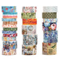 Vintage Washi Tape Set - 24 Rolls Arts Adhesive Tapes Assorted Retro Decorative Masking Tape Sets for Craft, Kids, Scrapbook, DIY, Gift Wrapping (8-Sea Treasures)