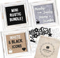 Mini Letter Board [Set of 3] Small Felt Letter Board Letters and Symbols Trio - Adorable Baby Announcement Props or Announcement Board for New Baby, Word Board with Letters (6x6 inches)