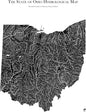 Muir Way Hydrological River Map of Ohio - Watershed Topographic Wall Art for Home, Office, or Travel Decor - Unframed Flat Paper Print, 24x30