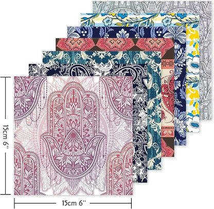 Origami 6x6 Paper Kit 150 Sheets 150 Vivid Colors Double Sided Same Printed Traditional Patterns Square for Arts Crafts Projects Japan Traditional Chiyo.Texture