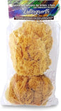 Natural Sea Sponges for Artists - Unbleached 5"-5.5" 2pc Value Pack: Great for Painting Decorating Texturing Sponging Marbling Effects Faux Finishes Crafts & More by Lullingworth®