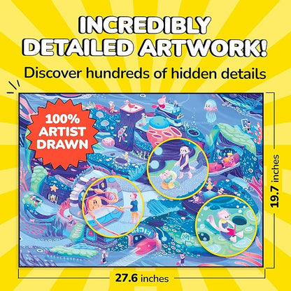 Odd Pieces Jigsaw Puzzles 1000 Pieces - Magic Mystery Story Secret Ending Puzzle - Perfect Game Night for Adults & Kids - Ocean Theme Challenging (Beyond The Kelp)